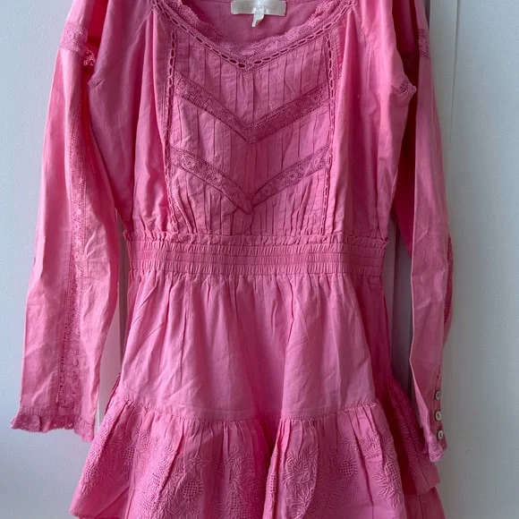 Loveshackfancy Pink Mini Dress. Size P. NEW - Picture 4 of 15